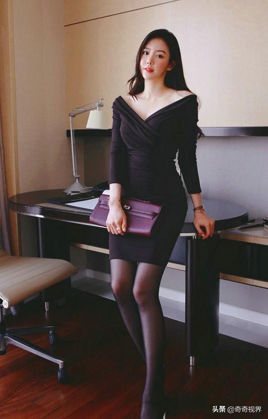 韩系性感美女黑丝美腿潮流时尚高挑气质