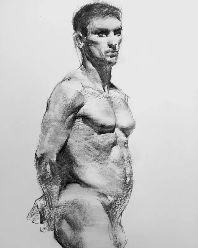 虽然是人体艺术，但是你们看美国艺术家的作品，总该只能学技术了