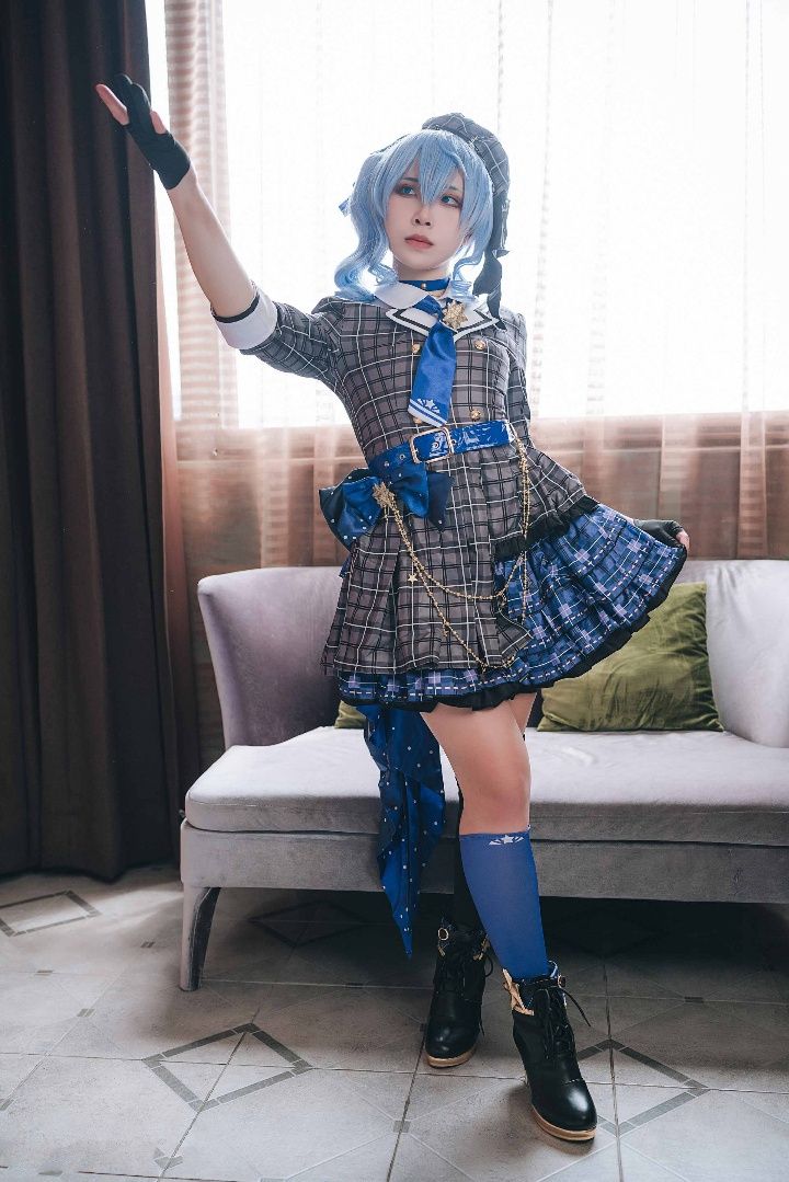 我推的虚拟偶像歌手Hoshimachi Suisei 三点全露cosplay coser_浵卡